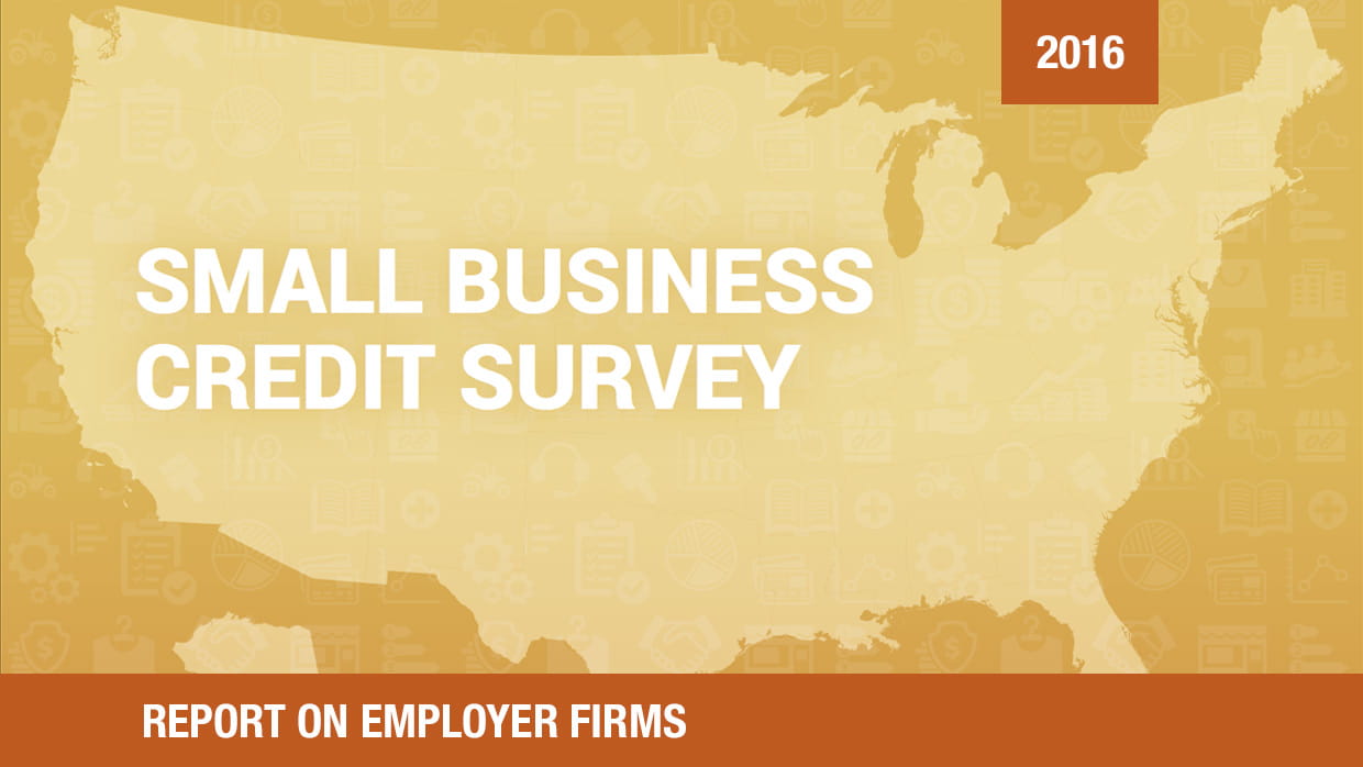 Cover of the Report on Employer Firms based on the 2016 Small Business Credit Survey